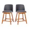 Flash Furniture 24" Gray LeatherSoft Wooden Counter Stools, PK 2 CH-192162X000PU-24-GY-GG - alternate 10
